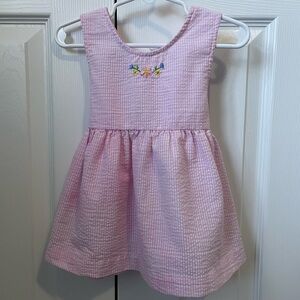 Vintage Girls Gingham Floral Dress